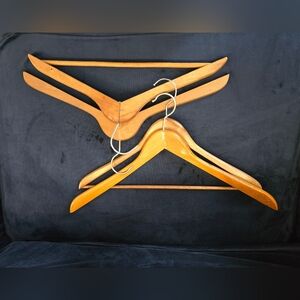Set of 4 Assorted Vintage Wooden Hangers